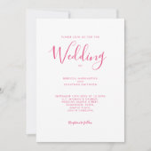 Elegant Pink Floral Waterverf Wedding Kaart (Voorkant)