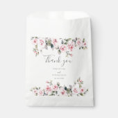 Elegant Pink Floral Wedding Bedankzakje (Voorkant)