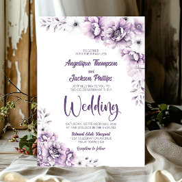 Elegant Pink Floral Wedding Kaart