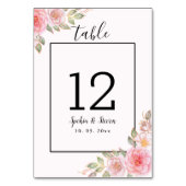 Elegant Pink Floral Wedding Party with Gold  Kaart (Voorkant)