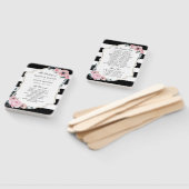 Elegant Pink Floral Wedding Programme Fans Handwaaier (Niet-gemonteerd)