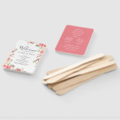 Elegant Pink Floral Wedding Programme Handwaaier (Niet-gemonteerd)