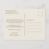 Elegant Pink Floral Wedding Save the Date Aankondigingskaart (Achterkant)