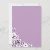 Elegant Pink Floral Wedding Save the Date Kaart (Achterkant)