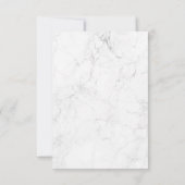 Elegant Pink Floral White Marble Kaart (Achterkant)