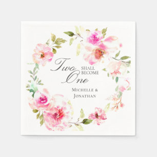 Elegant Pink Floral Wreator Inspirerend Wedding Servet