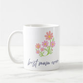 Elegant Pink Flower Bouquet Best Mom Design Koffiemok (Links)