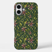 Elegant Pink Flower Pattern on Dark Background Case-Mate iPhone Case (Achterkant)