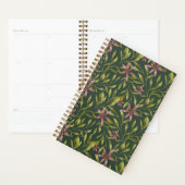 Elegant Pink Flower Pattern on Dark Background Planner (Display)