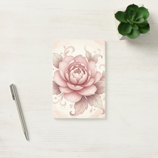 Elegant Pink Flower -- Spring Floral Post-it® Notes (Kantoor)