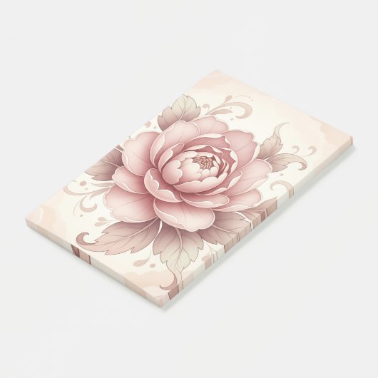 Elegant Pink Flower -- Spring Floral Post-it® Notes (Schuin)