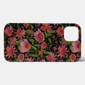 Elegant Pink Flowers Butterflies Patroon Case-Mate iPhone Case (Achterkant (horizontaal))
