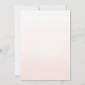 Elegant Pink Flowers en Greenery Vrijgezellenfeest Kaart (Achterkant)