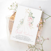 Elegant Pink Flowers en Greenery Vrijgezellenfeest Kaart