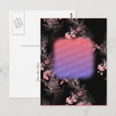 Elegant Pink Flowers Foto Briefkaart (Voorkant / Achterkant)