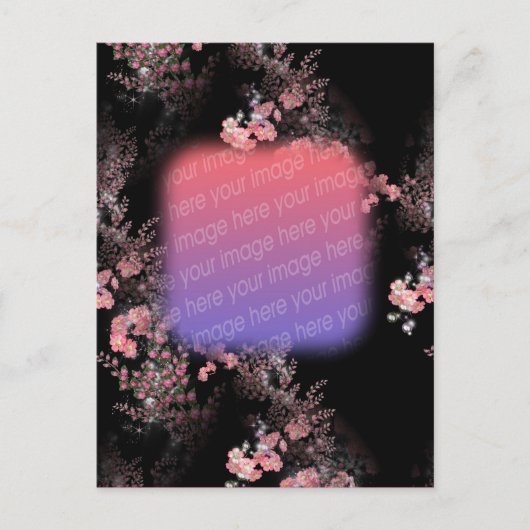 Elegant Pink Flowers Foto Briefkaart (Voorkant)