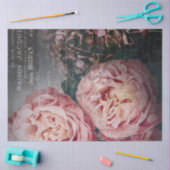 Elegant Pink Flowers French Ephemera Decoupage Tissuepapier (Craft)