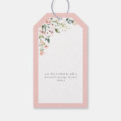 Elegant Pink Flowers Garden Baby shower dank u Cadeaulabel (Achterkant)