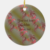 Elegant Pink Flowers Ribbon Foto Ornament (Achterkant)