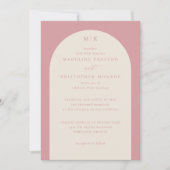 Elegant Pink Formal Invitation Kaart (Voorkant)