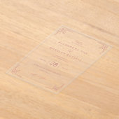 Elegant Pink Geometric Wedding Acryl Uitnodigingen (Laagn)