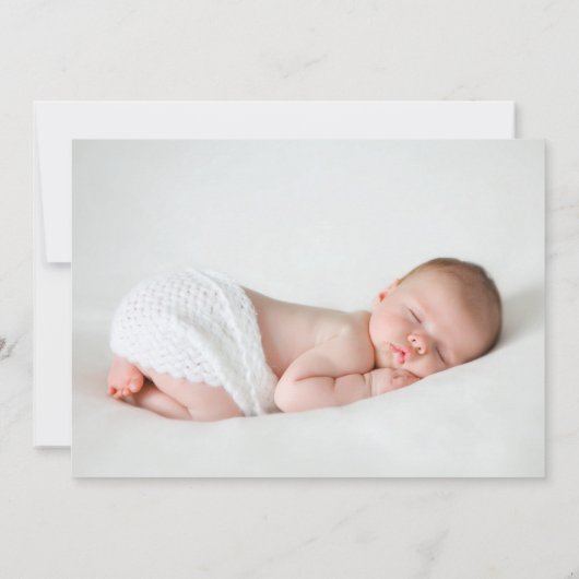 Elegant Pink Gingham Baby Girl 2 Foto Geboorte Aankondiging (Achterkant)