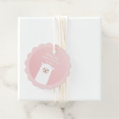 Elegant Pink Girl Baby shower Cute Kawaii Llama Bedankjes Labels (In situ)