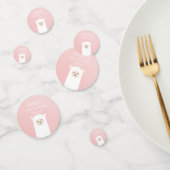 Elegant Pink Girl Baby shower Cute Kawaii Llama Confetti (Groep)