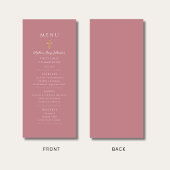 Elegant Pink Girl First Communion Menu