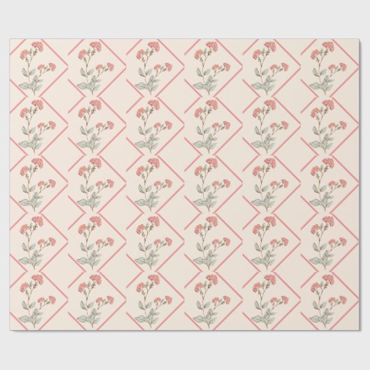 Elegant Pink Girly Abstract Cadeaupapier (Vlak)