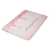 Elegant Pink Glam Glitter Druppelbad Badmat (Gekanteld)