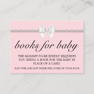 Elegant Pink Glam Tiffany Baby shower Boek Verzoek Informatiekaartje