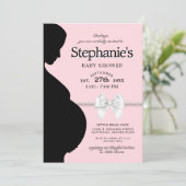 Elegant Pink Glam Tiffany Bow Theme Baby shower Kaart (Staand voorkant)