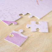 Elegant Pink Glitter Ballet Dancer Ballerina Naam Legpuzzel (Zijkant)