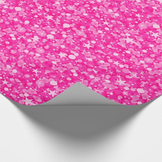 Elegant Pink Glitter Cadeaupapier (Hoek)