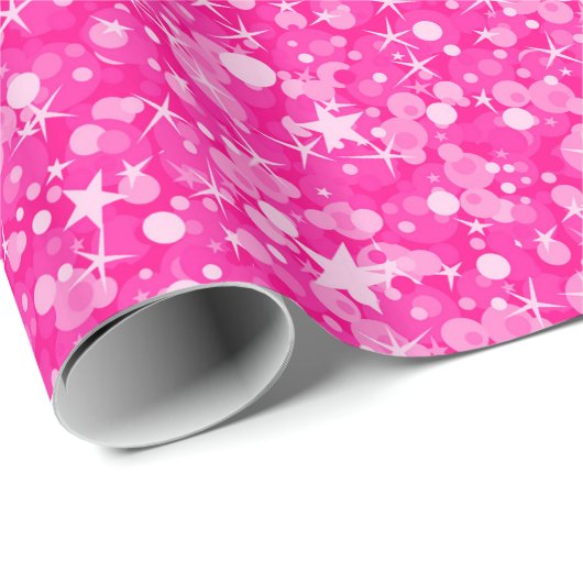 Elegant Pink Glitter Cadeaupapier (Rol Hoek)
