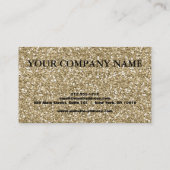 Elegant Pink Glitter Credit Kaart Visitekaartje (Achterkant)