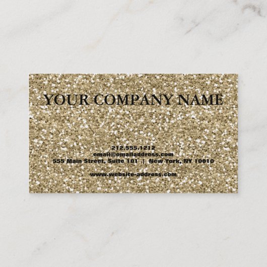 Elegant Pink Glitter Credit Kaart Visitekaartje (Achterkant)