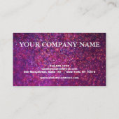 Elegant Pink Glitter Credit Kaart Visitekaartje (Achterkant)