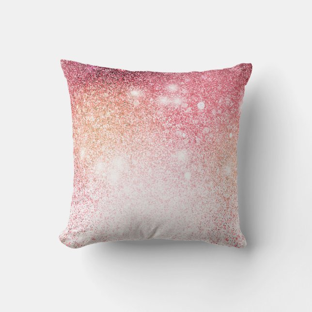 Elegant Pink Glitter Kussen (Voorkant)