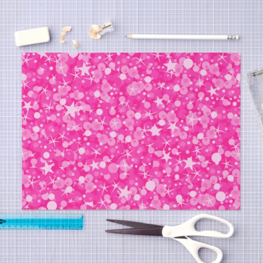 Elegant Pink Glitter Tissuepapier (Craft)