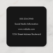 Elegant Pink Glitter Vierkante Visitekaartje (Achterkant)