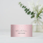 Elegant Pink Glitter Visitekaartje (Staand voorkant)