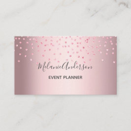 Elegant Pink Glitter Visitekaartje