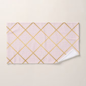 ELEGANT PINK GOLD 2 DIAMOND BATHROOM TOWEL SET BAD HANDDOEK (Handdoek)