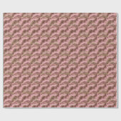 Elegant Pink Gold Abstract Marble Design Cadeaupapier (Vlak)