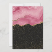 Elegant Pink Gold Abstract Marble Design Kaart (Achterkant)