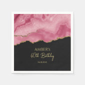 Elegant Pink Gold Abstract Marble Design Servet (Voorkant)