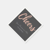 Elegant Pink Gold Cheer Party Theme Design napkin Servet (Hoek)