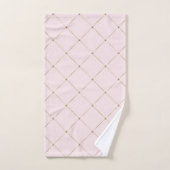 ELEGANT PINK GOLD DIAMOND BATHROOM TOWEL SET BAD HANDDOEK (Handdoek)